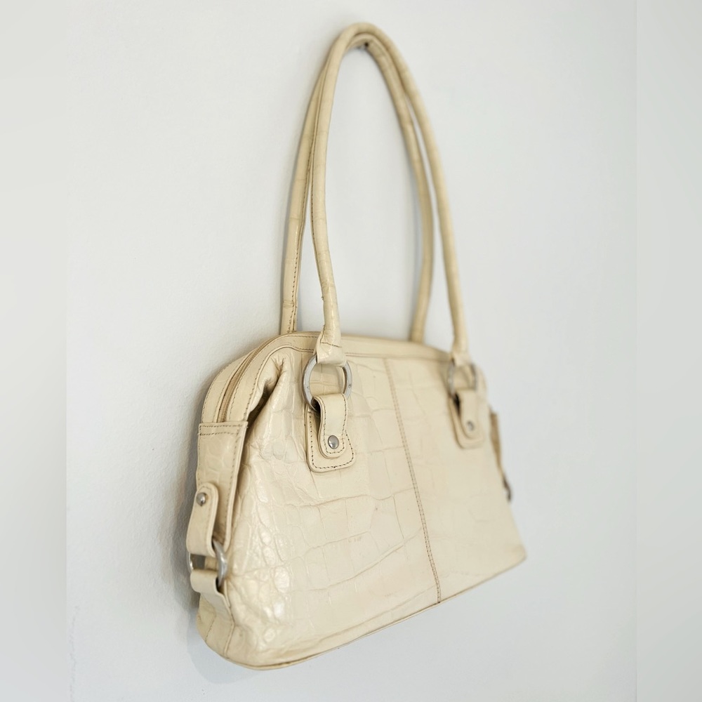 Genuine Leather Bag; beige